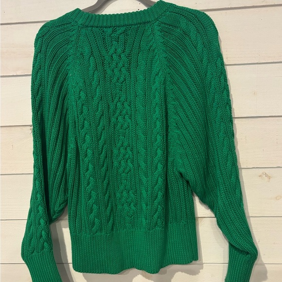 Ralph Lauren Black Label Green Crew Neck Cable Knit Sweater - Picture 7 of 15